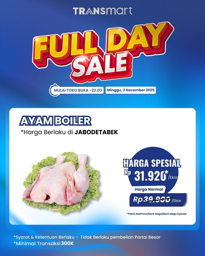 Ayam Broiler Banting Harga di Transmart Full Day Sale! - Update 3
