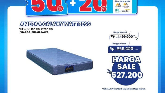 Cuma di Transmart Full Day Sale, Kasur Empuk Mulai Rp 500 Ribuan - Update 1