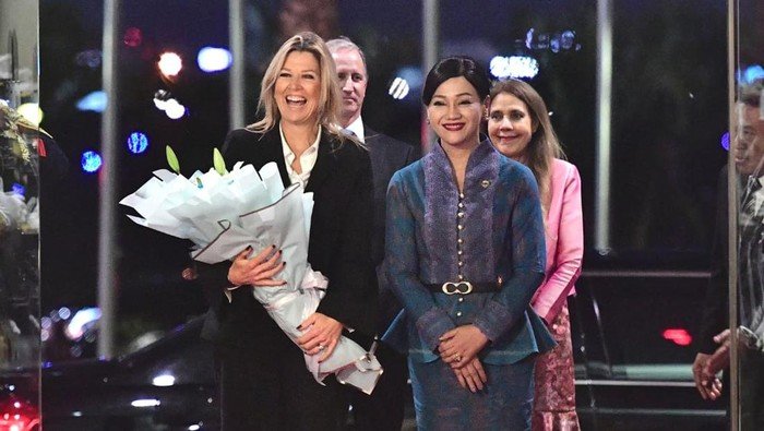 **Ratu Belanda Maxima Tiba di Jakarta, Disambut Pejabat OJK hingga Dubes**