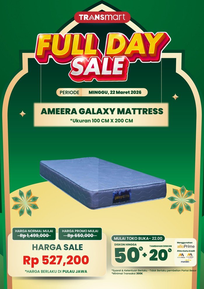 Lebaran 2023: Dapatkan Kasur Impian dengan Diskon Gila di Transmart!